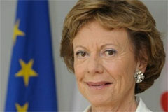 Neelie Kroes, vicepresidenta de la Comissi Europea
