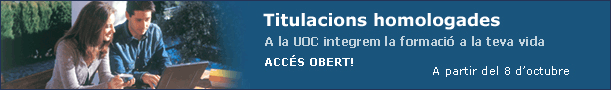 Titulacions homologades. A la UOC integrem la formaci a la teva vida.