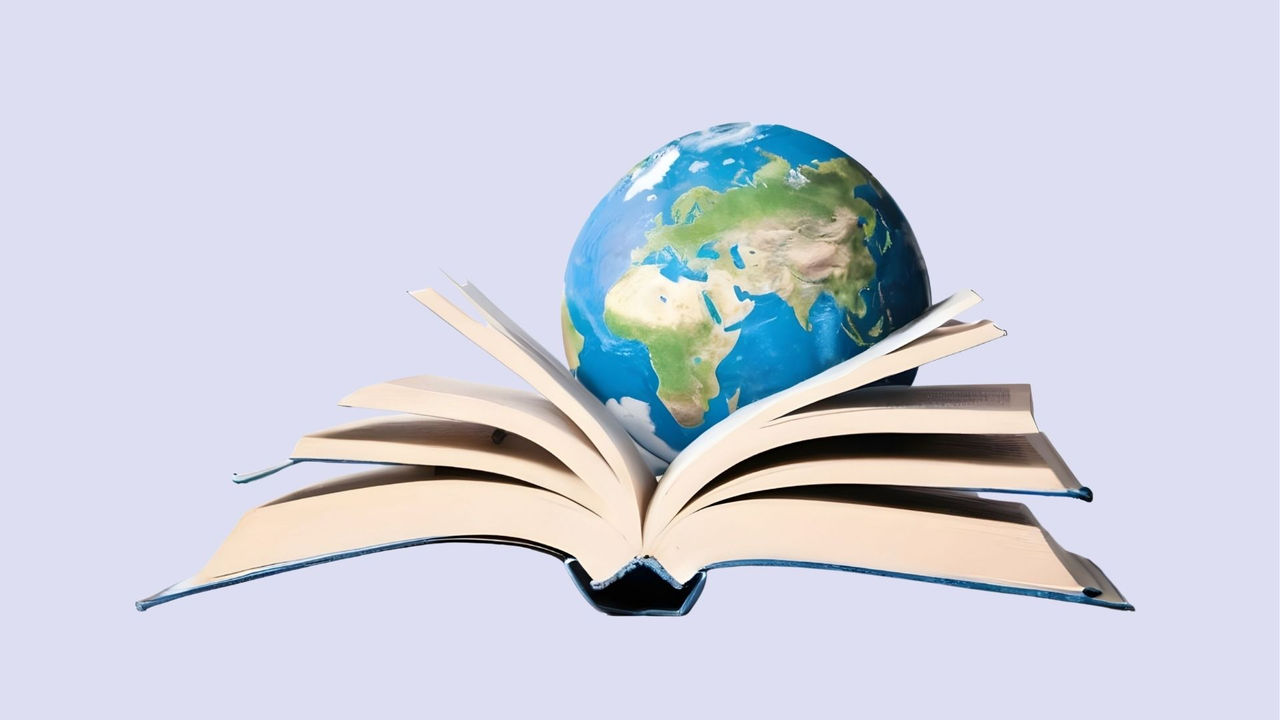 llibre obert en el planeta terra