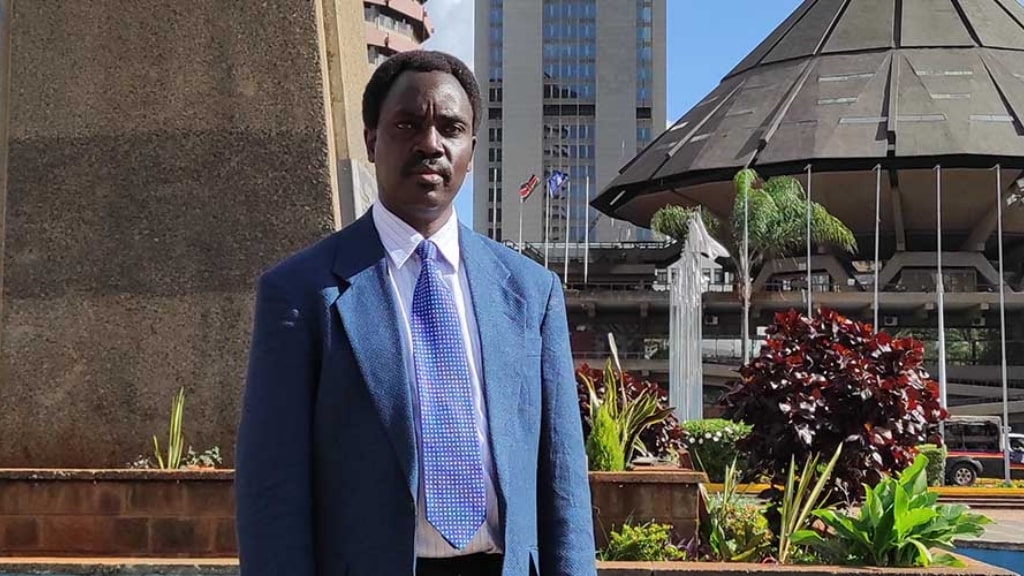 Paul Macharia at the Kenyatta International Convention Centre, an iconic Kenyan landmark