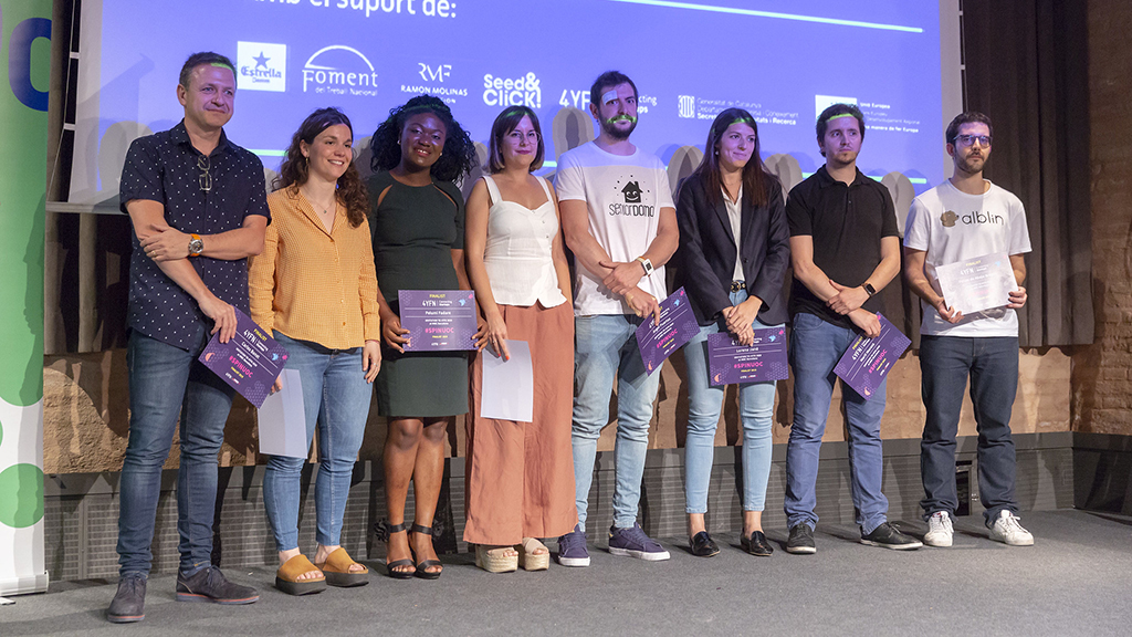 The finalists of the 2019 edition of SpinUOC (photo: UOC)