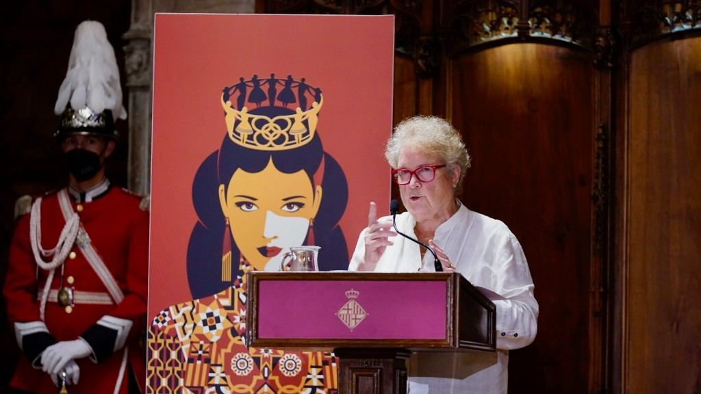 La activista Custodia Moreno fue la pregonera de las Fiestas de la Mercè en 2021  (foto: Ajuntament de Barcelona / ajuntament.barcelona.cat)