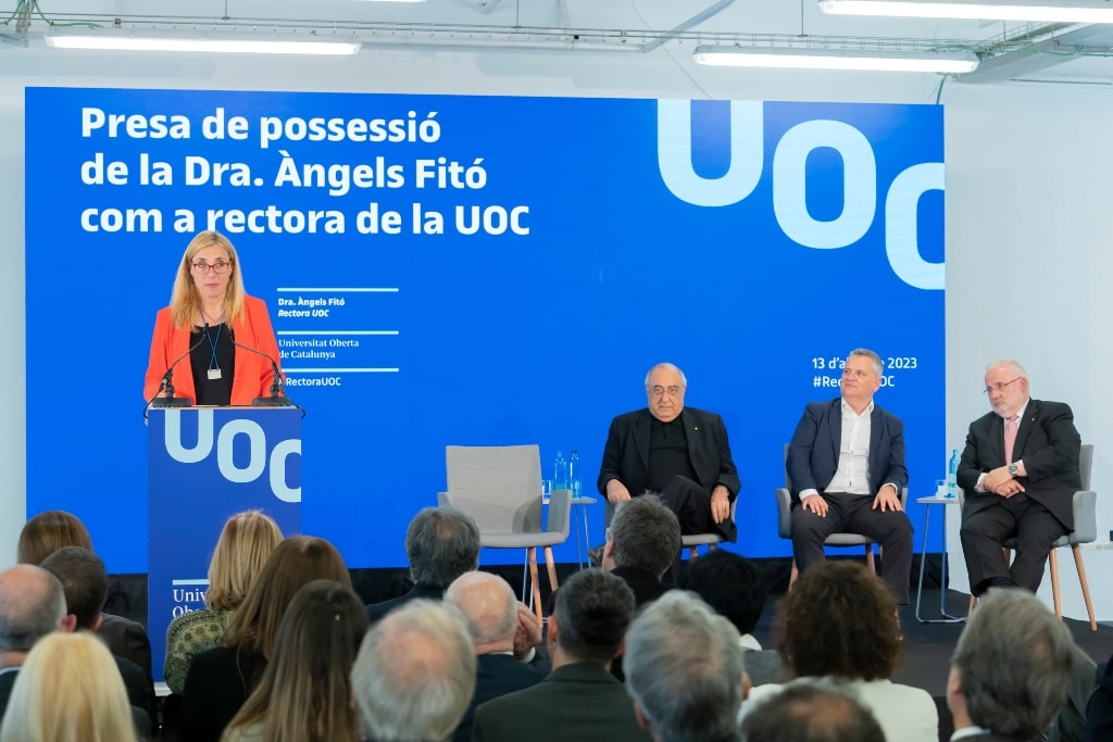 Dr Àngels Fitó thus becomes the fourth president of the UOC, occupying the position previously held by Gabriel Ferraté (1995-2005), Imma Tubella (2005-2012) and Josep A. Planell (2013-2023).