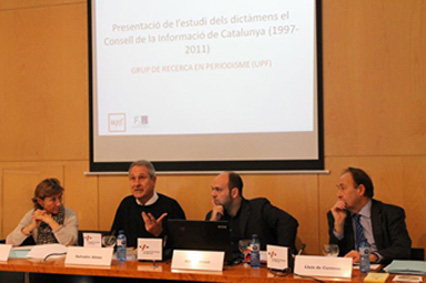 Presentación del estudio de los dictámenes del "Consell de la Informació de Catalunya" (1997-2011)
