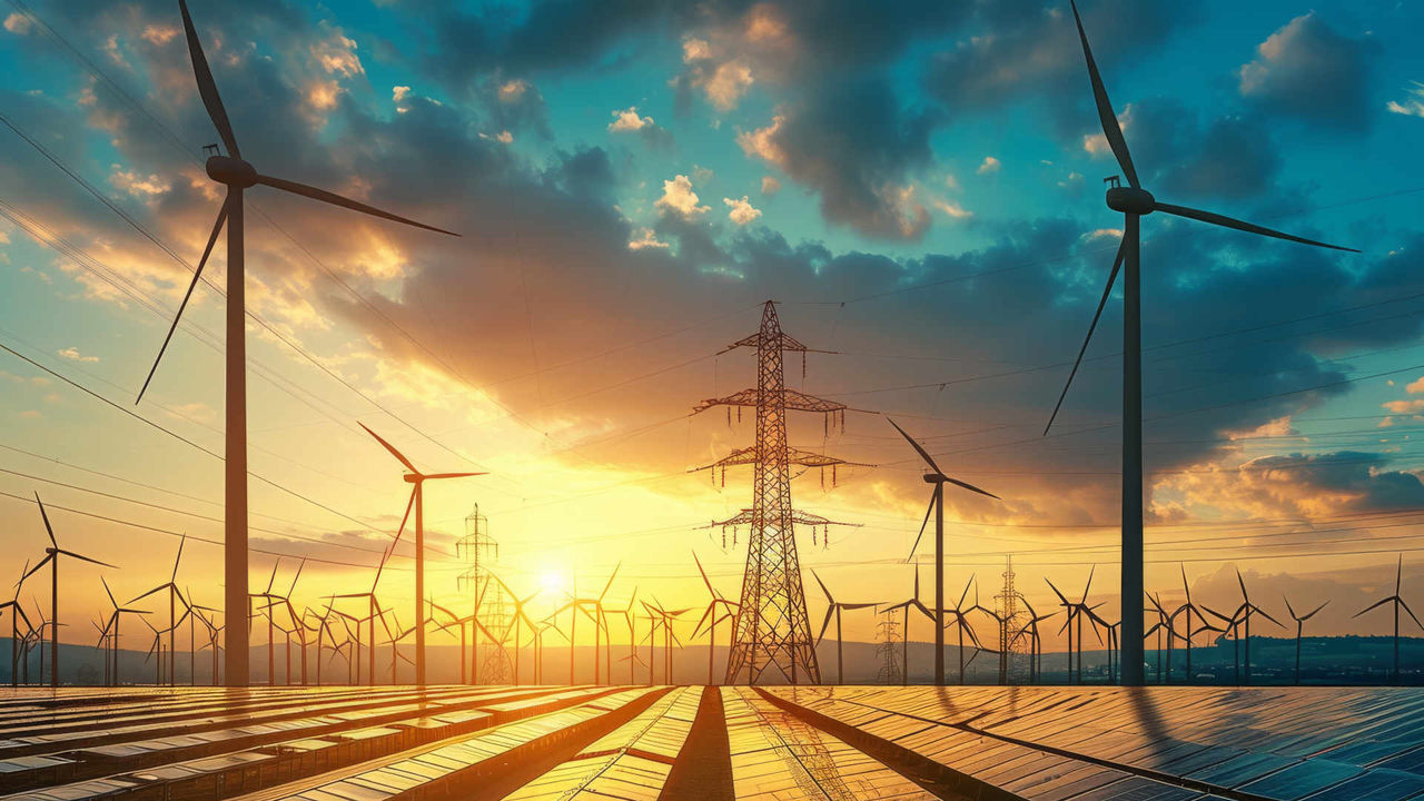 windmills and photovoltaic panels