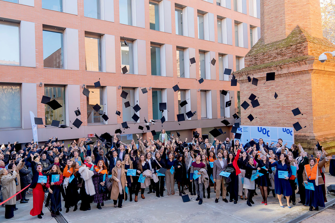 Acto de Graduación en uno dels edificios de la UOC en Barcelona.