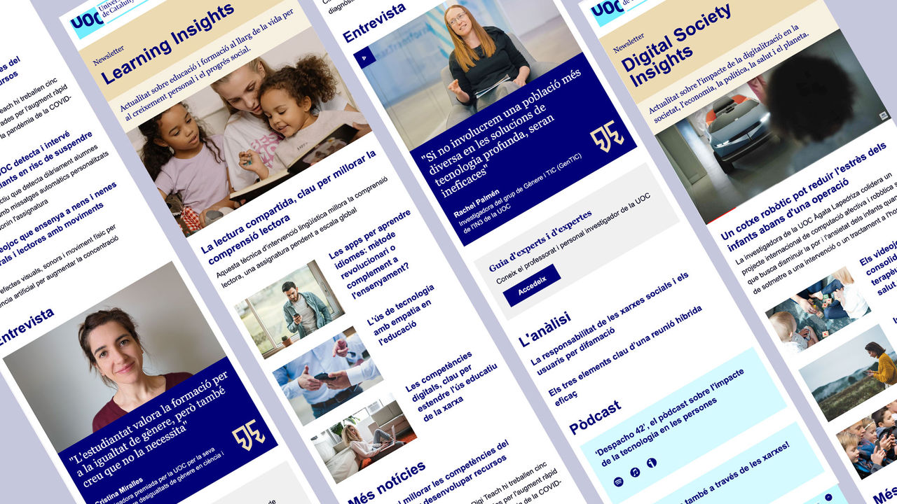 Capturas de pantalla de los nuevos boletines