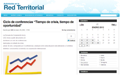 Captura de pantalla del web del cicle Temps de crisi, temps d'oportunitats